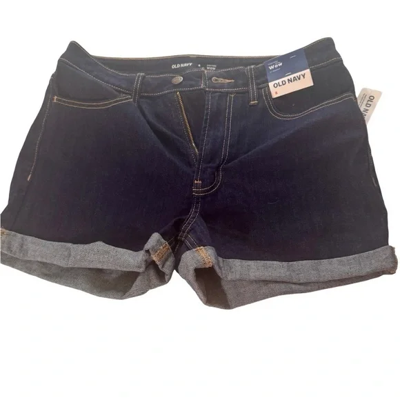 Old Navy Blue Jean Shorts Classic Cuffed Design - Picture 1 of 4